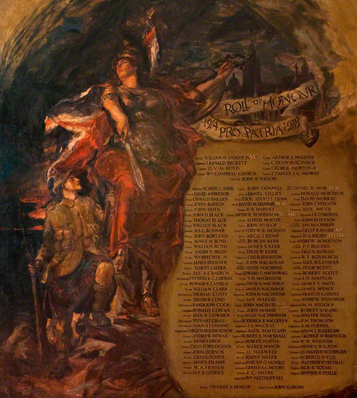 unknown artist; Roll of Honour (1914-1918)